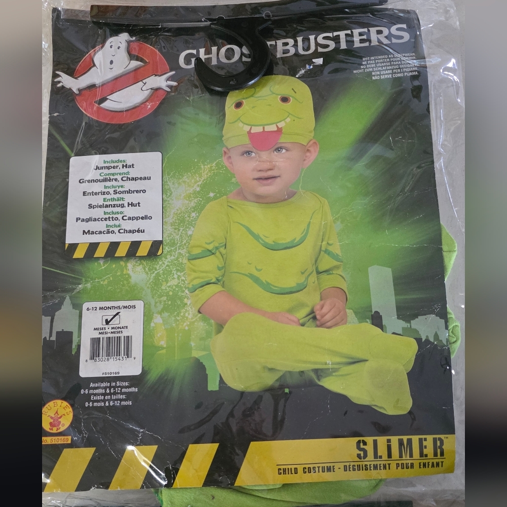 NWT Baby Ghostbusters Slimer Costume 6-12 Mo
